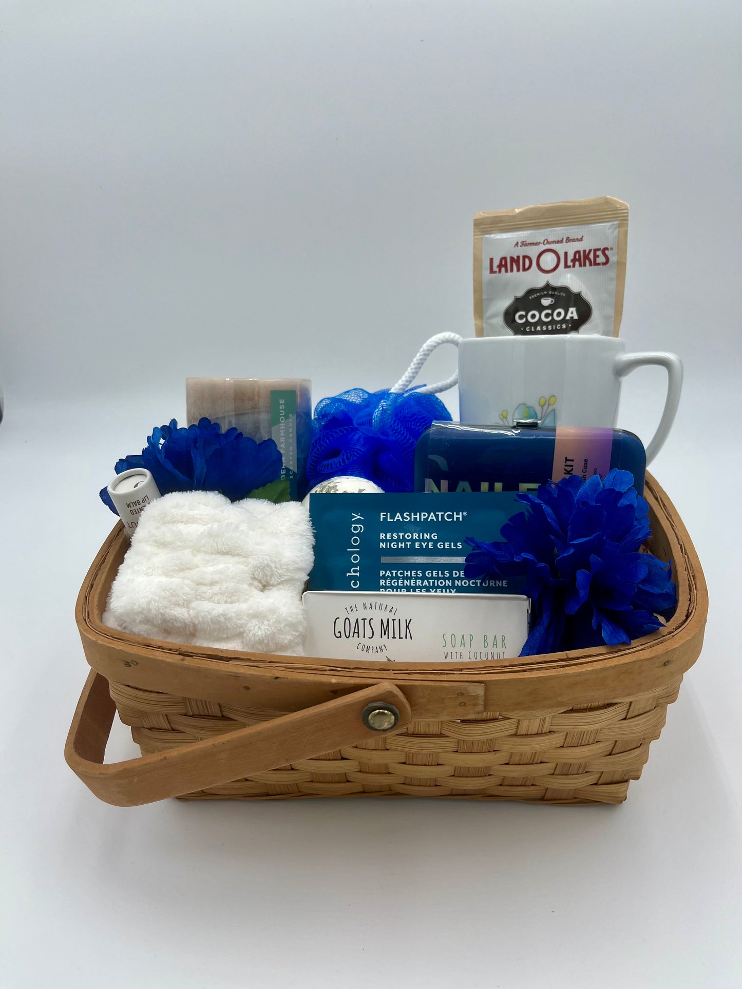 Blue Gift Basket